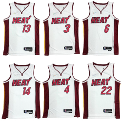 Camiseta NBA Miami Heat 75 Blanca
