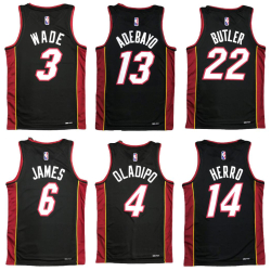 Camiseta NBA Miami Heat 75 Negra