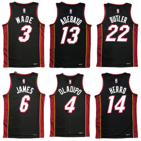 Camiseta NBA Miami Heat 75 Negra