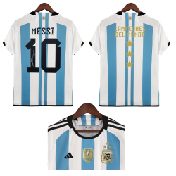 Camiseta Argentina Special Firma MESSI/CAMPEONES