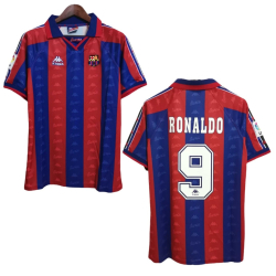 Camiseta Retro Blau_Granas Messi Rivaldo Guardiola Ronaldinho Ronaldo