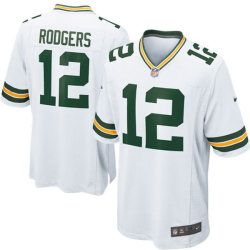 Camiseta Green Bay Packers Aaron Rodgers Blanca