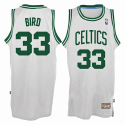 Camiseta Boston Celtics Larry Bird Blanca