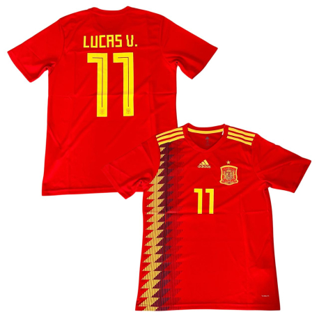 Camiseta Retro España 2018 (Talla M, Lucas V. / 11)