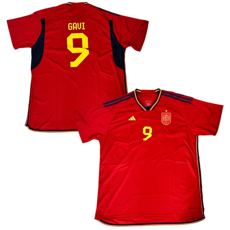 Camiseta Retro España 2022 (Talla 4XL, Gavi / 9)