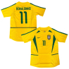 Camiseta Retro Brasil 2002 (Talla M, Ronaldinho / 11)