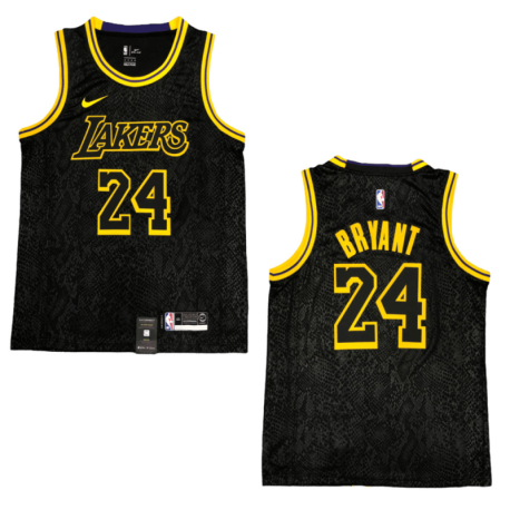 Camiseta Lakers Kobe Bryant Negra (Talla S, Bryant 24)